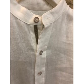 Camisa blanca de lino de Estels d'Argent