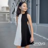 Vestido bicolor de amaya Fashion For Kids